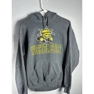 WSU Shocker Pullover Hoodie Wichita State Bold gray Size S spell out logo